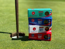 Load image into Gallery viewer, Red, white, and birdie blue golf energy balls
