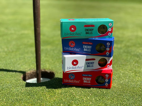 Red, white, and birdie blue golf energy balls